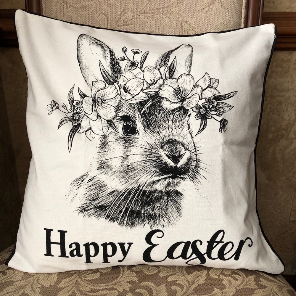 Buffalo Check Easter Blessings Pillow Cover - Picture 3 of 6
